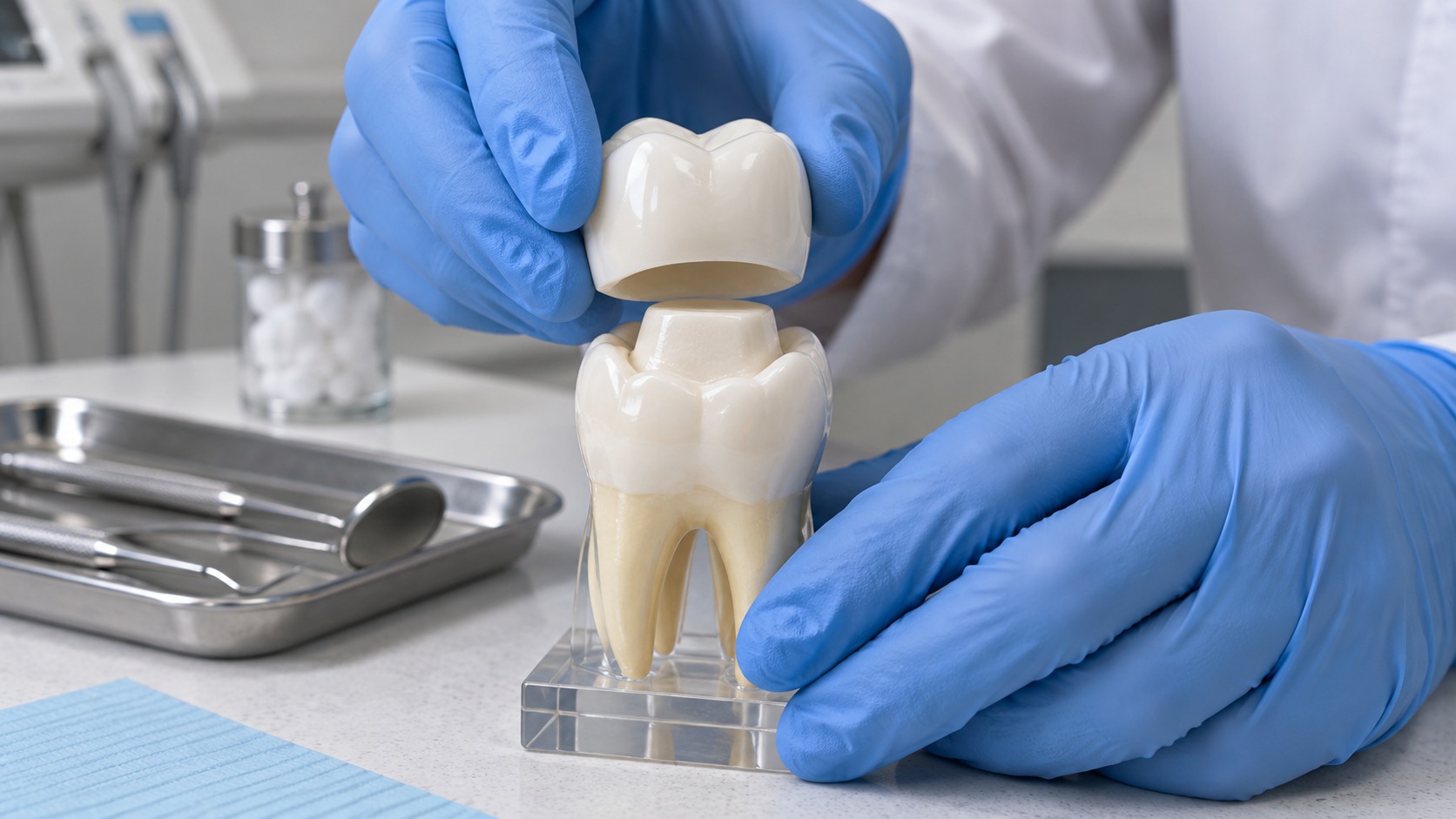 Protecting the treated tooth while restoration is planned