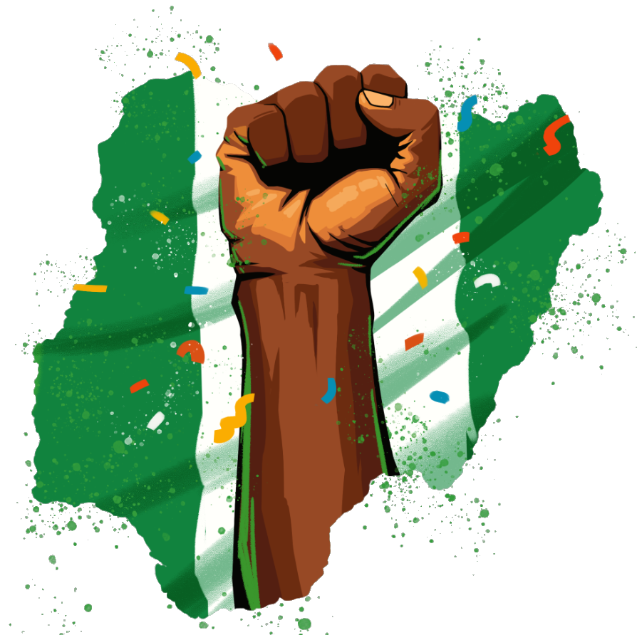Free Nigeria Independence Day spray for Call of Duty Mobile, a raised fist over the Nigerian flag, exclusive to the Carry1st Shop