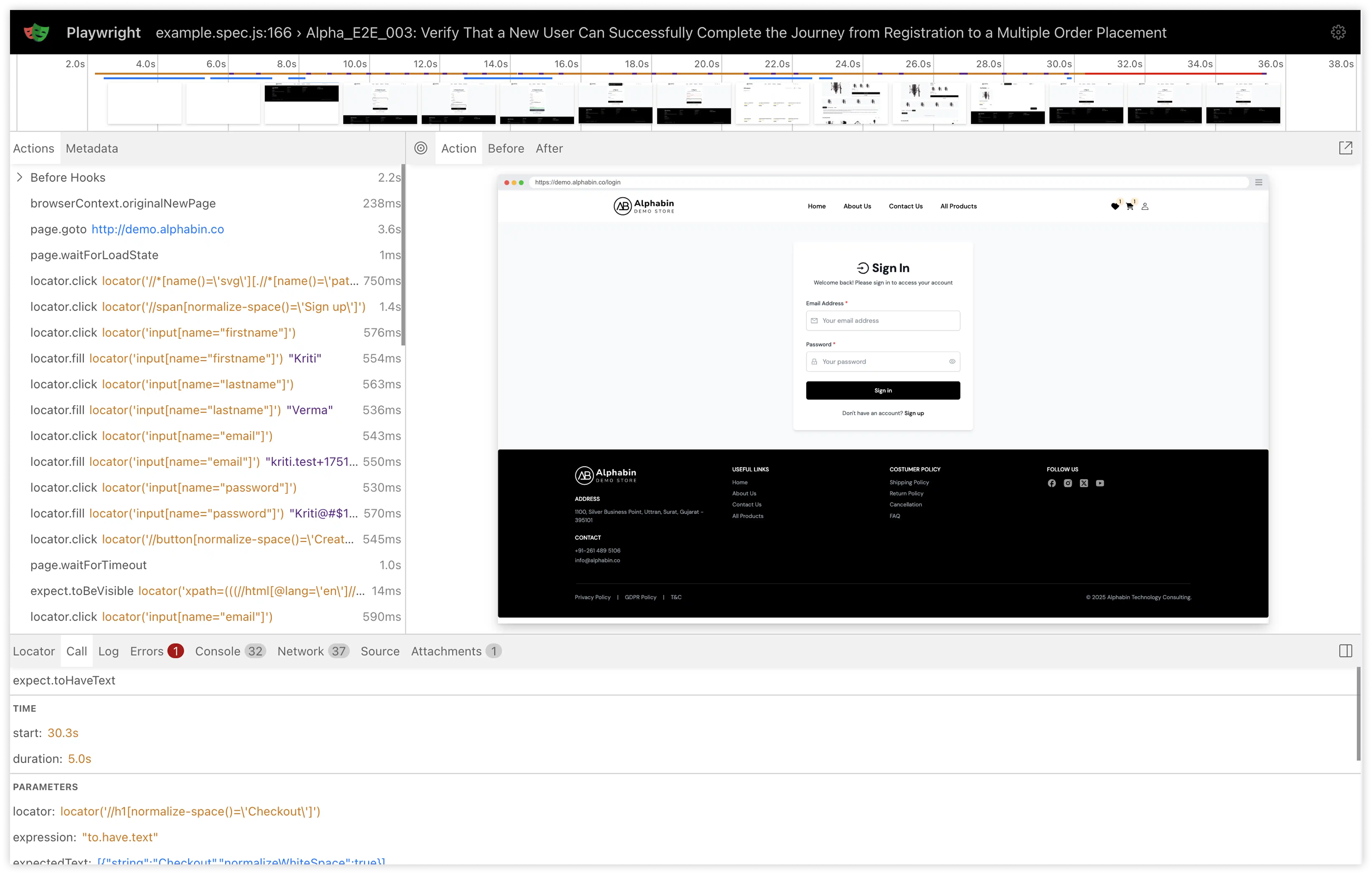 Playwright Trace Viewer