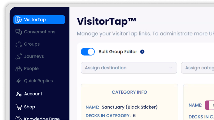 VisitorTap Categories