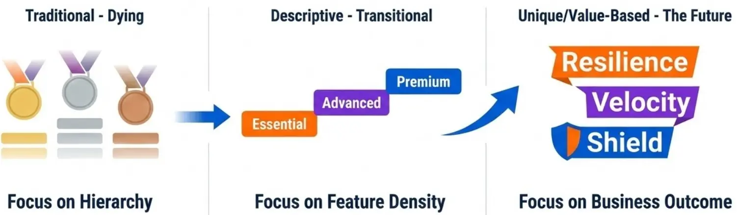 The Naming Framework Evolution. The necessary evolution in service naming to escape commoditization and enable value-based conversations.