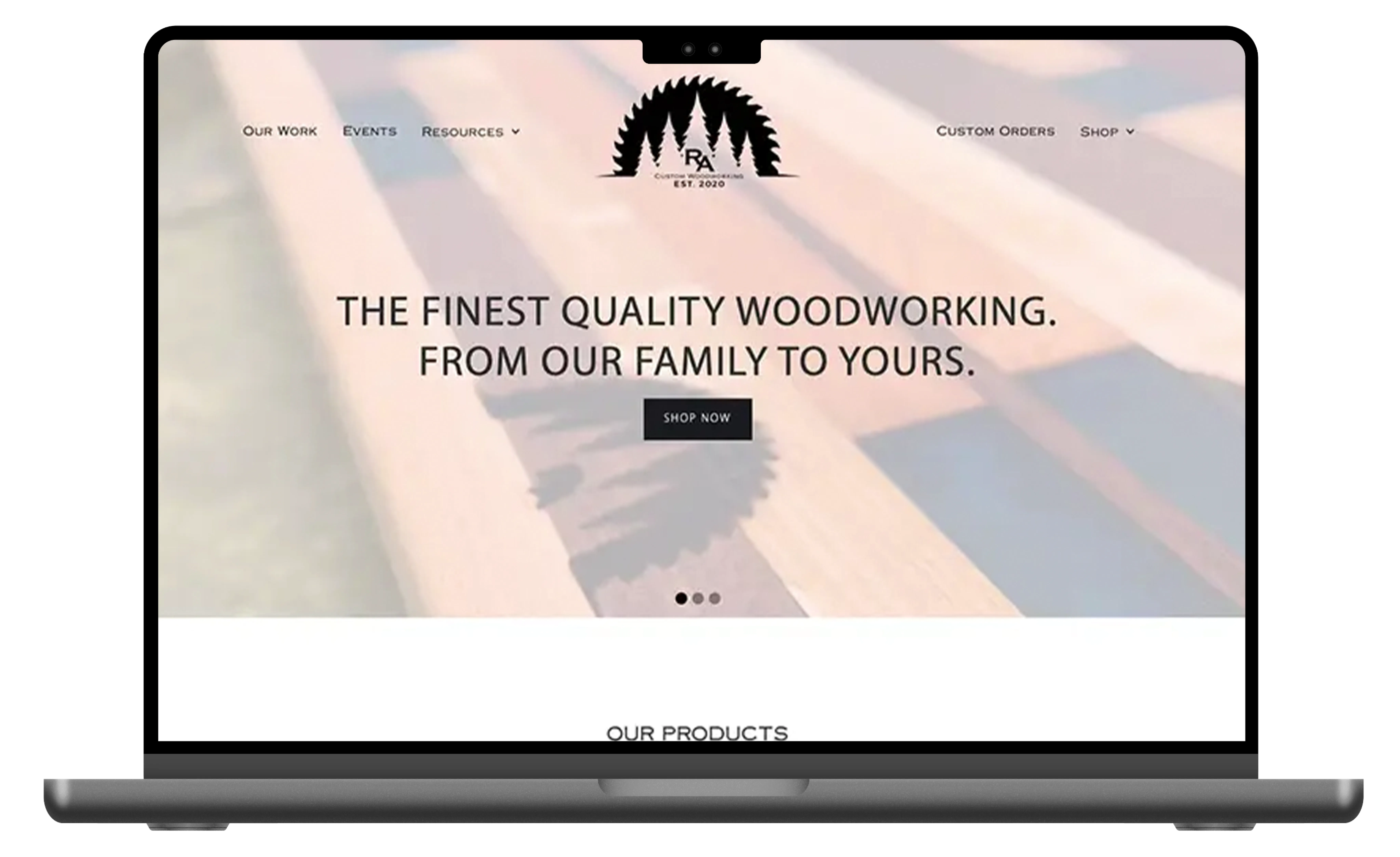 RaeAnn Custom Woodworking website