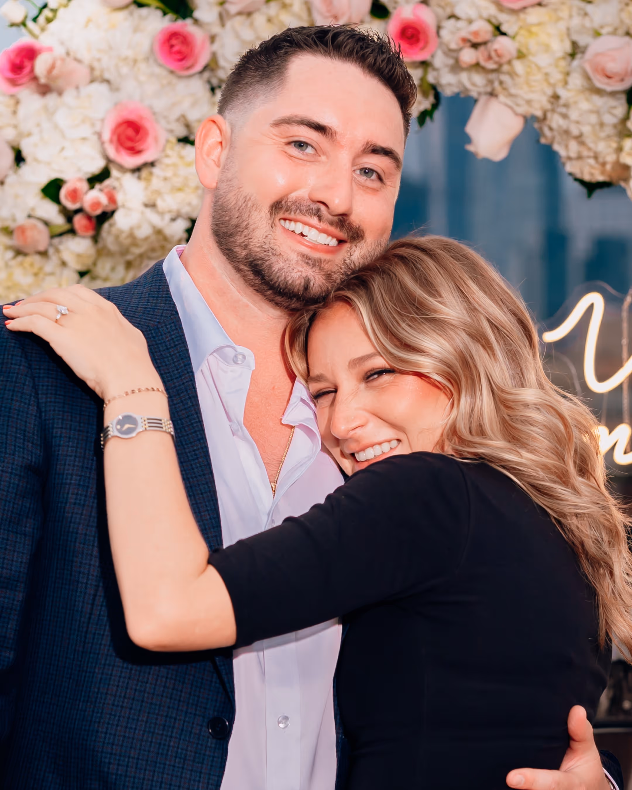 Outdoor engagement and proposal portraits with beautiful sunlight, laughter by SEDG MEDIA LLC