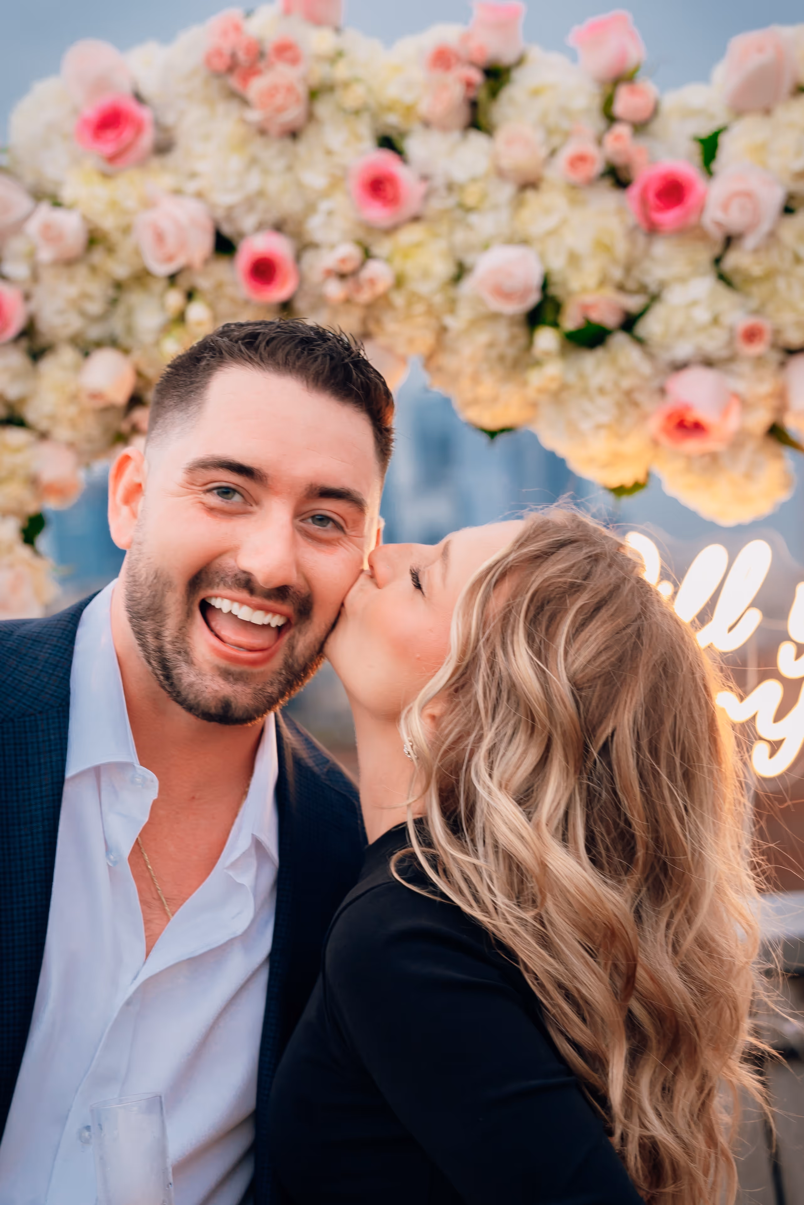 Outdoor engagement and proposal portraits with beautiful sunlight, laughter by SEDG MEDIA LLC