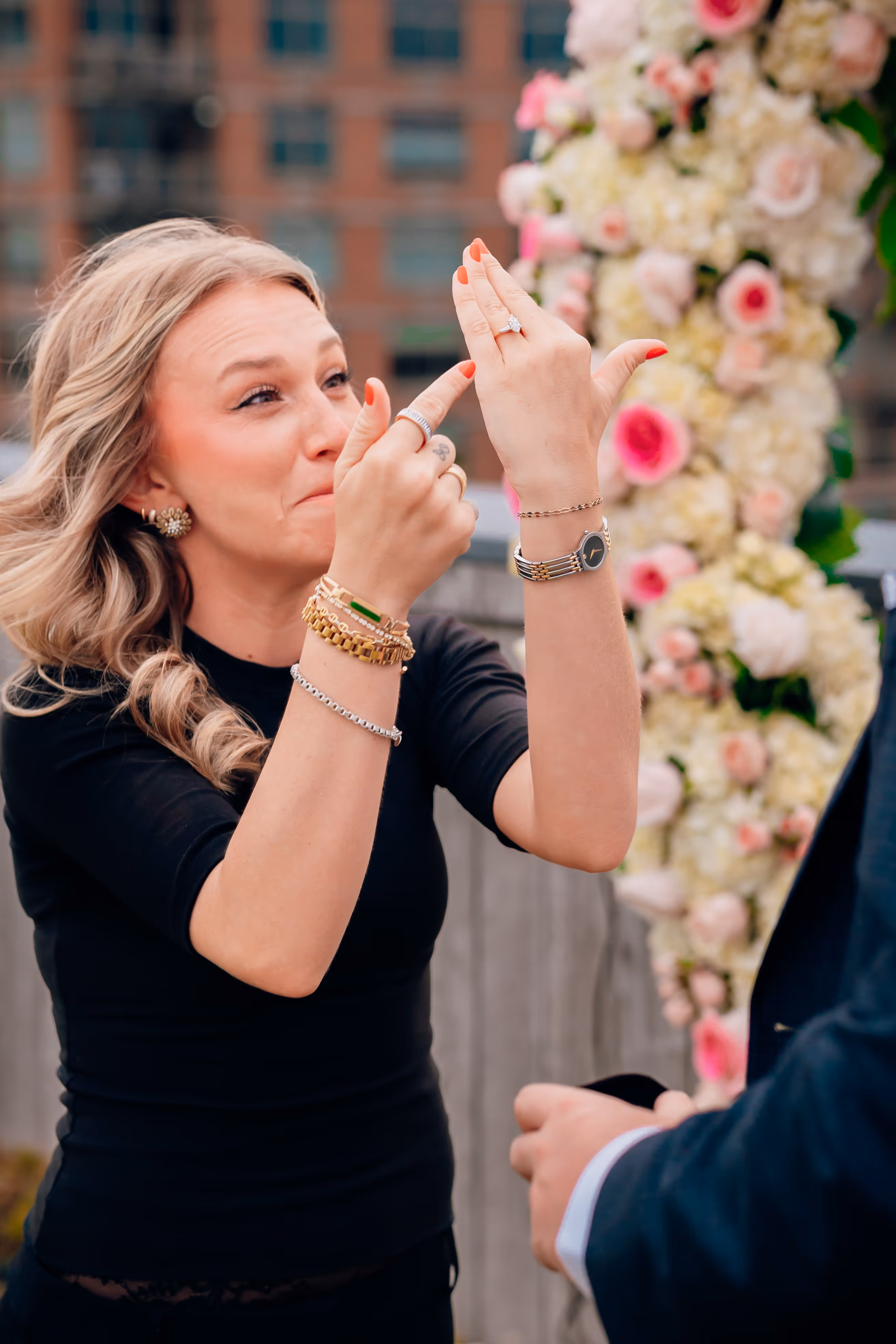 Outdoor engagement and proposal portraits with beautiful sunlight, laughter by SEDG MEDIA LLC