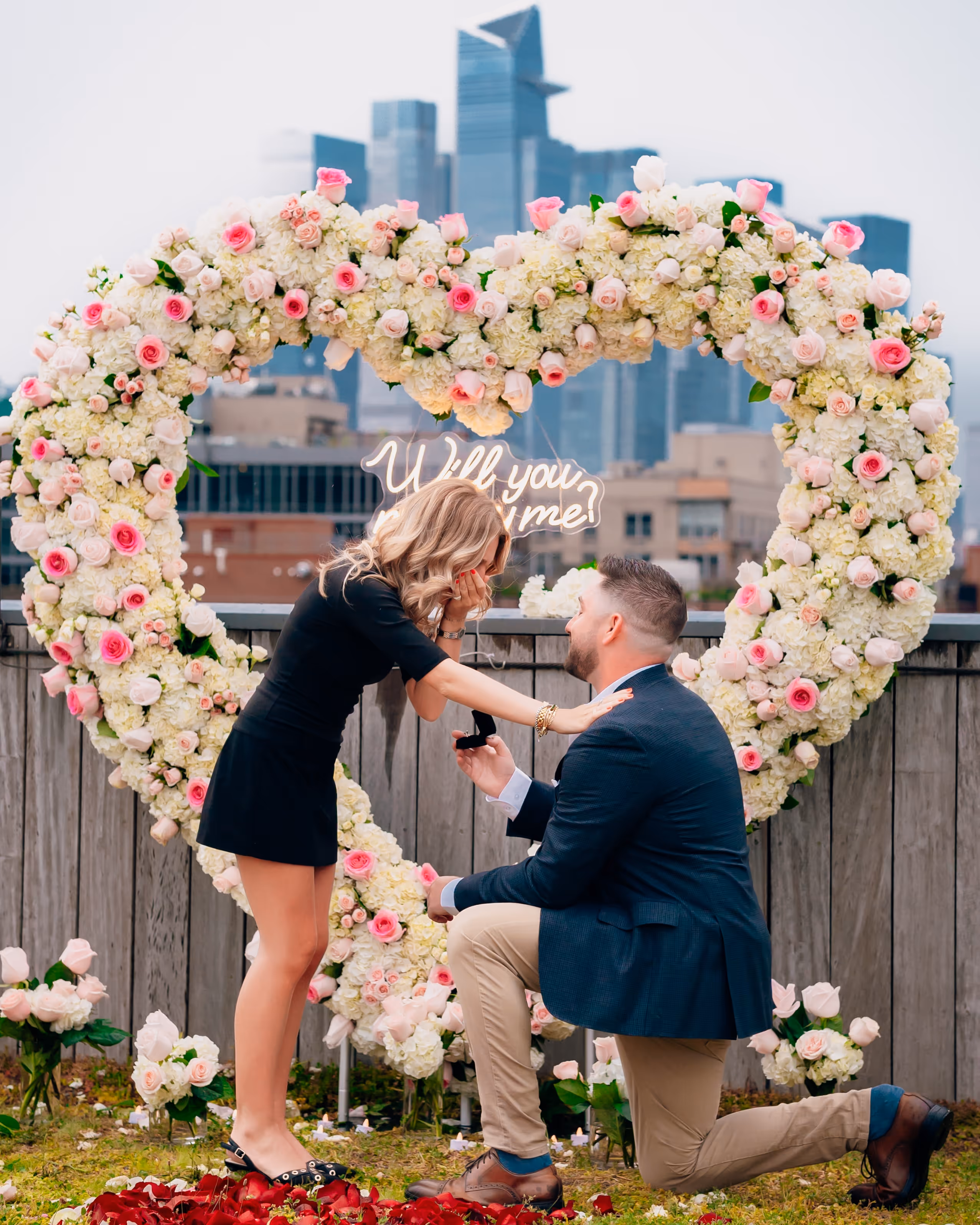 Outdoor engagement and proposal portraits with beautiful sunlight, laughter by SEDG MEDIA LLC