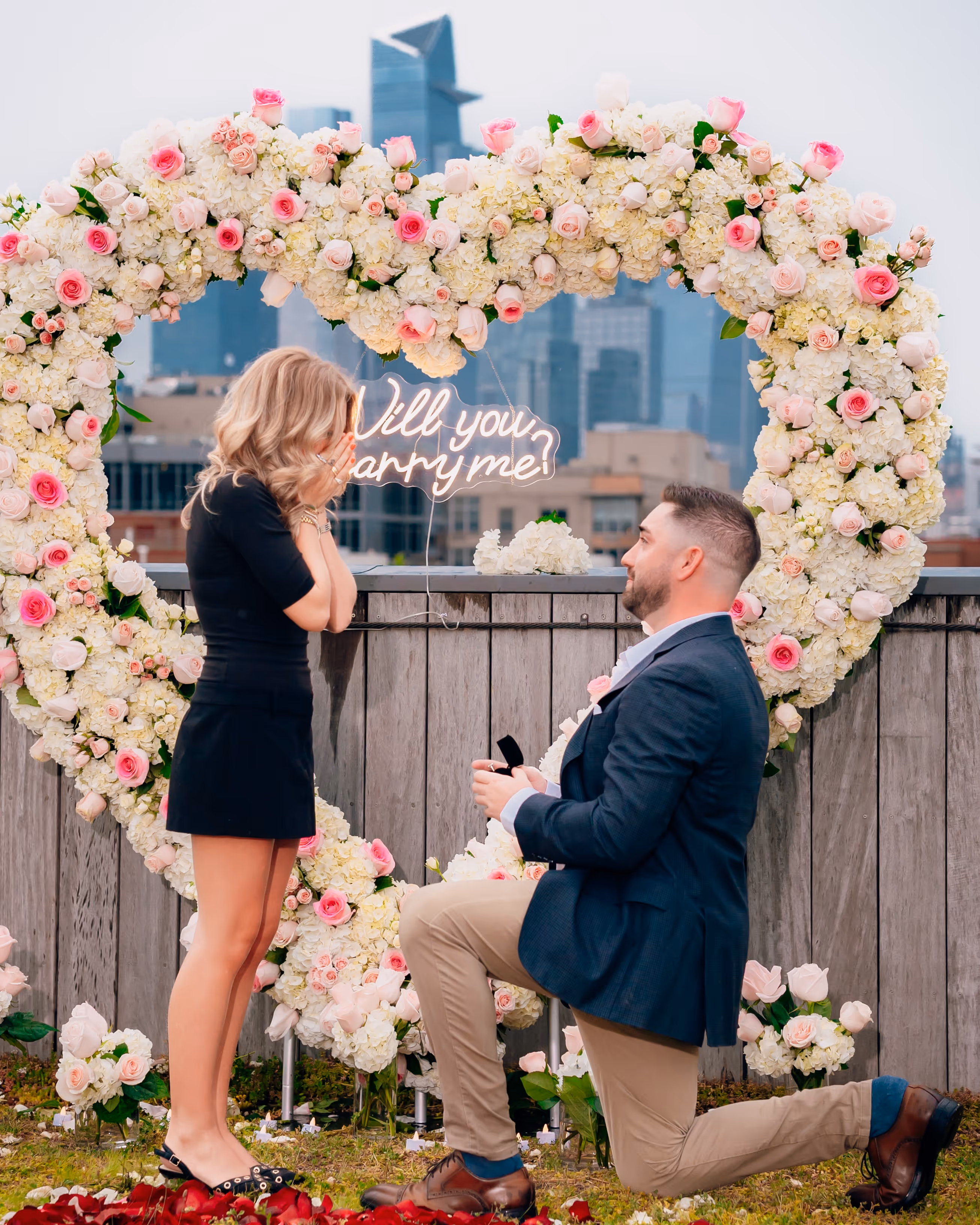 Outdoor engagement and proposal portraits with beautiful sunlight, laughter by SEDG MEDIA LLC