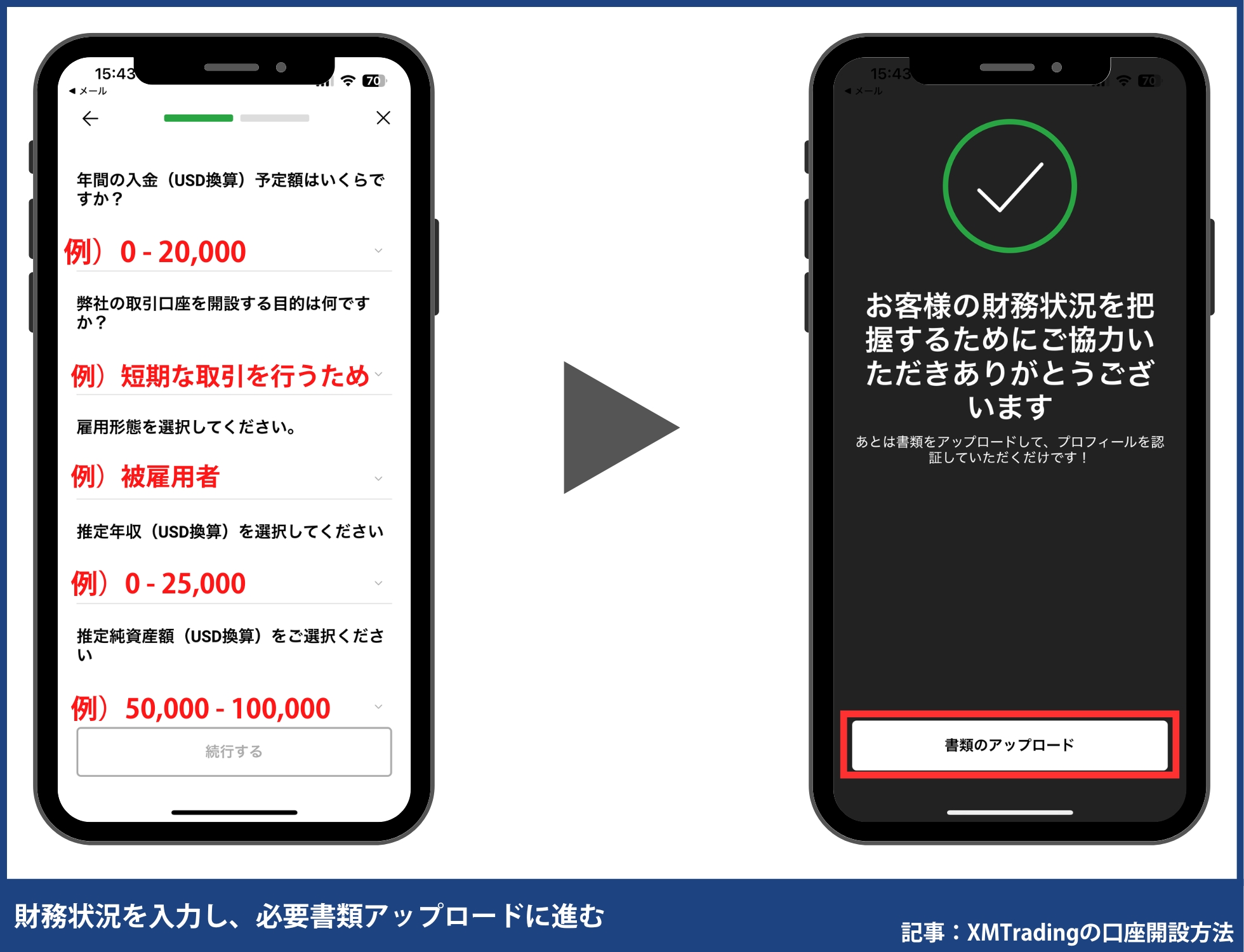 XMアプリの口座開設の手順・方法
