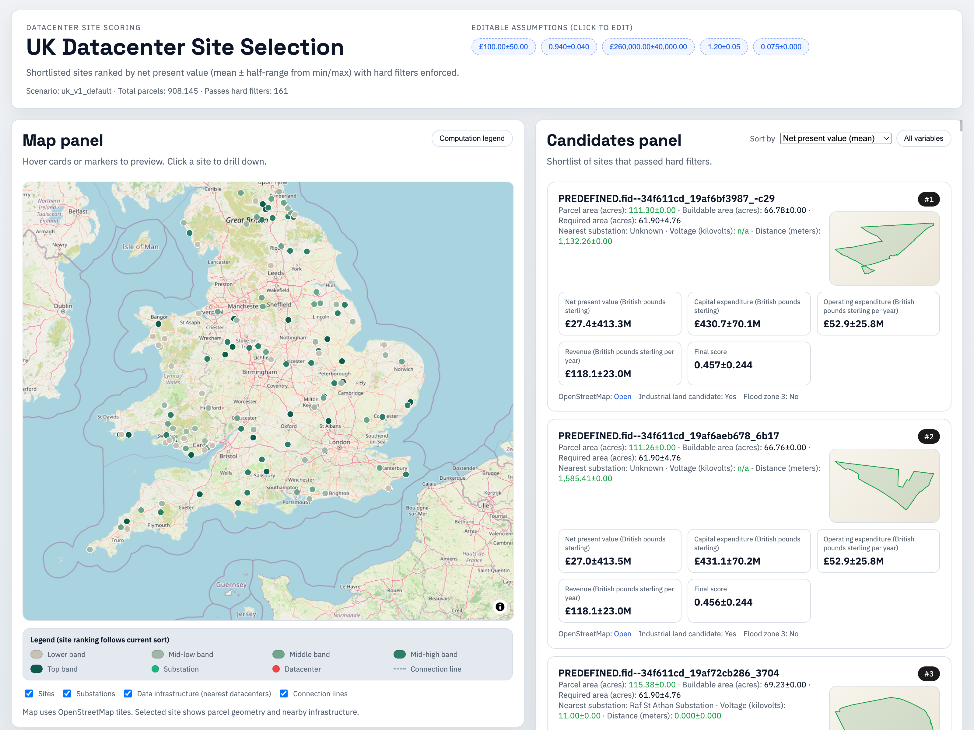 Data Centers Siting Research Interface