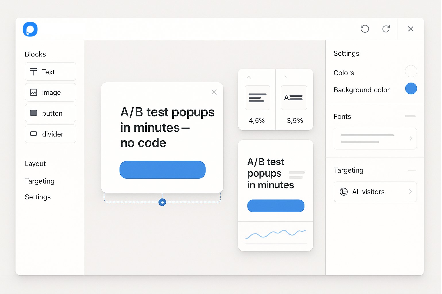 A no-code tool so everyone can use it easily.