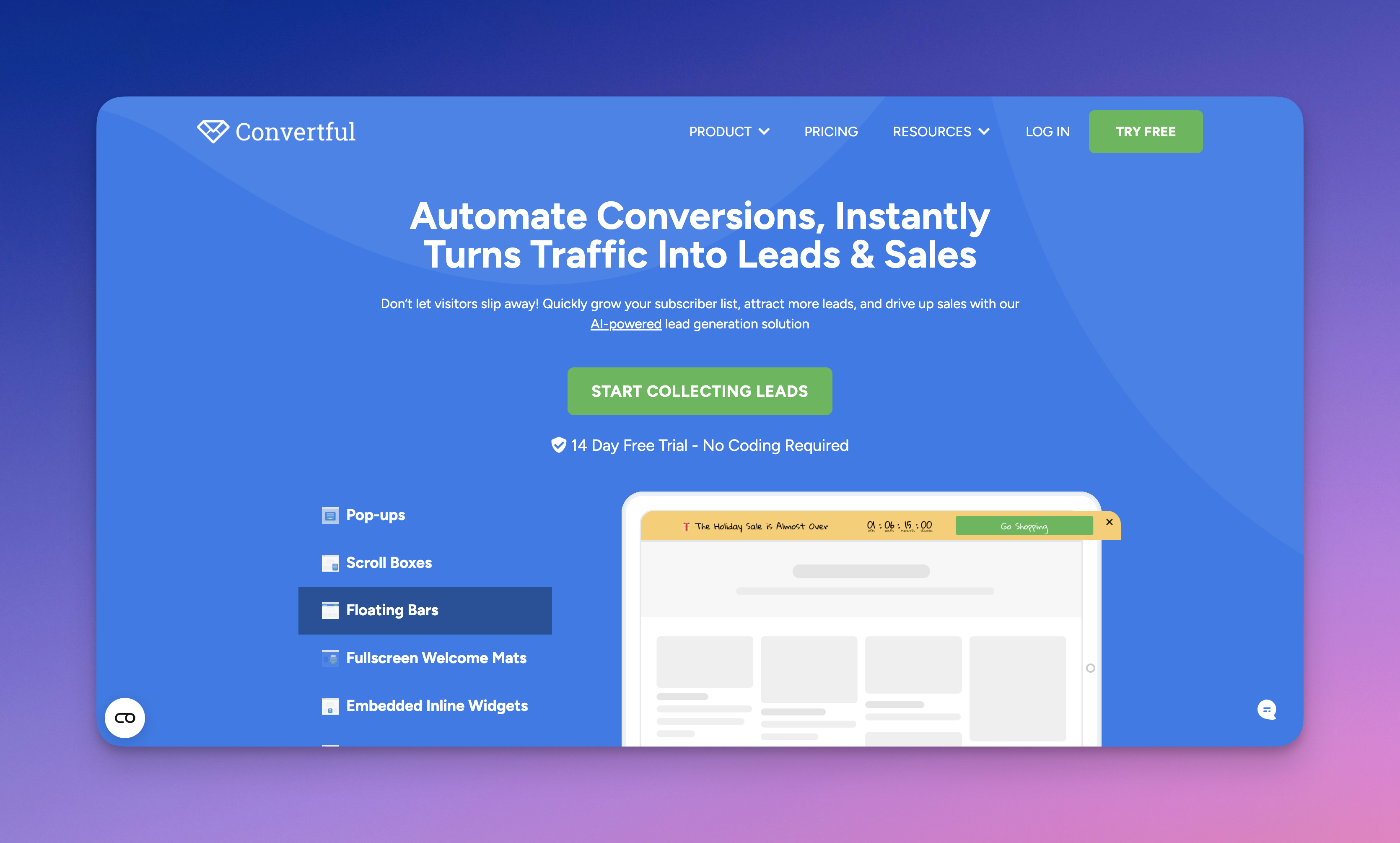 Convertful's website image