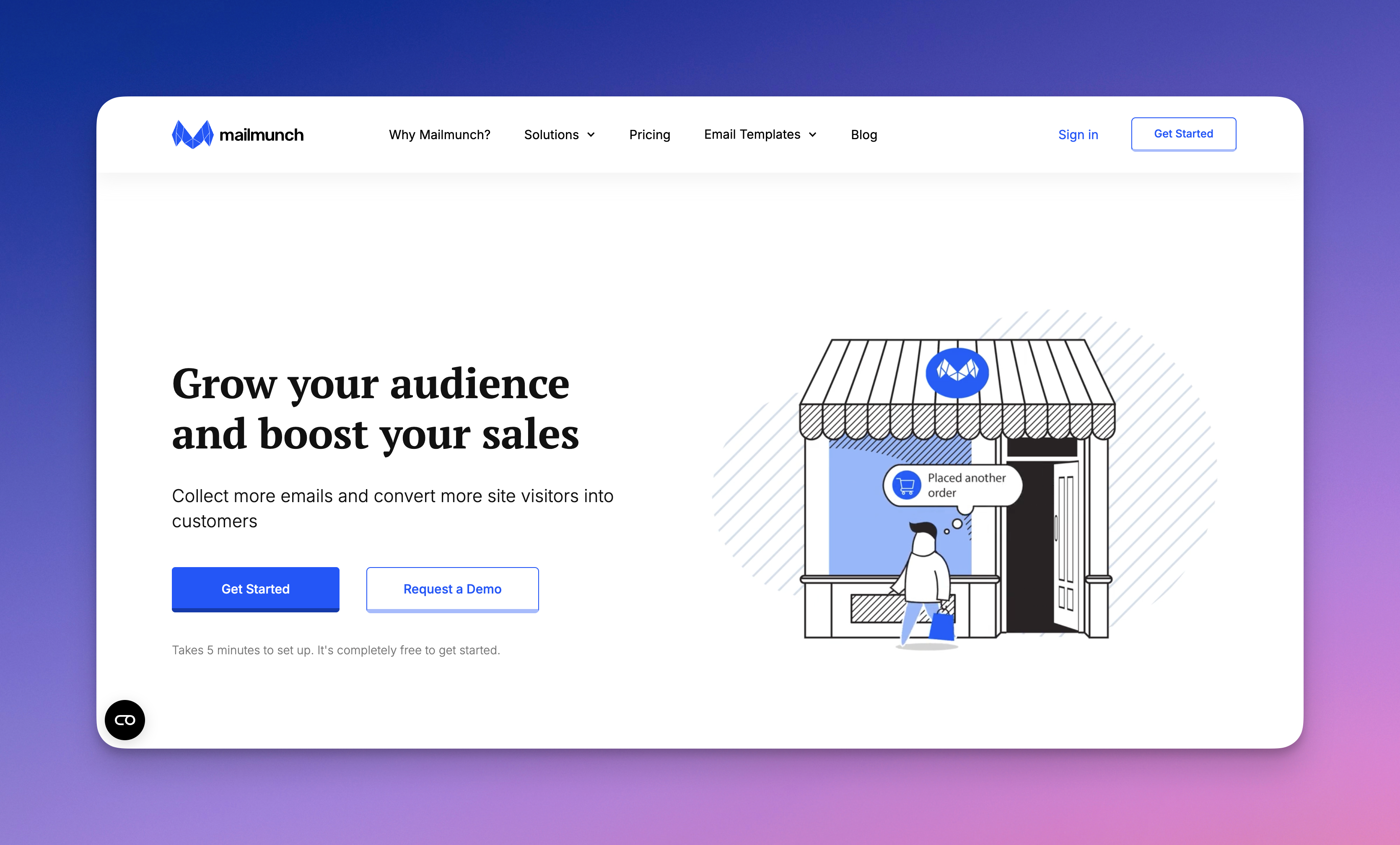 Mailmunch's website page