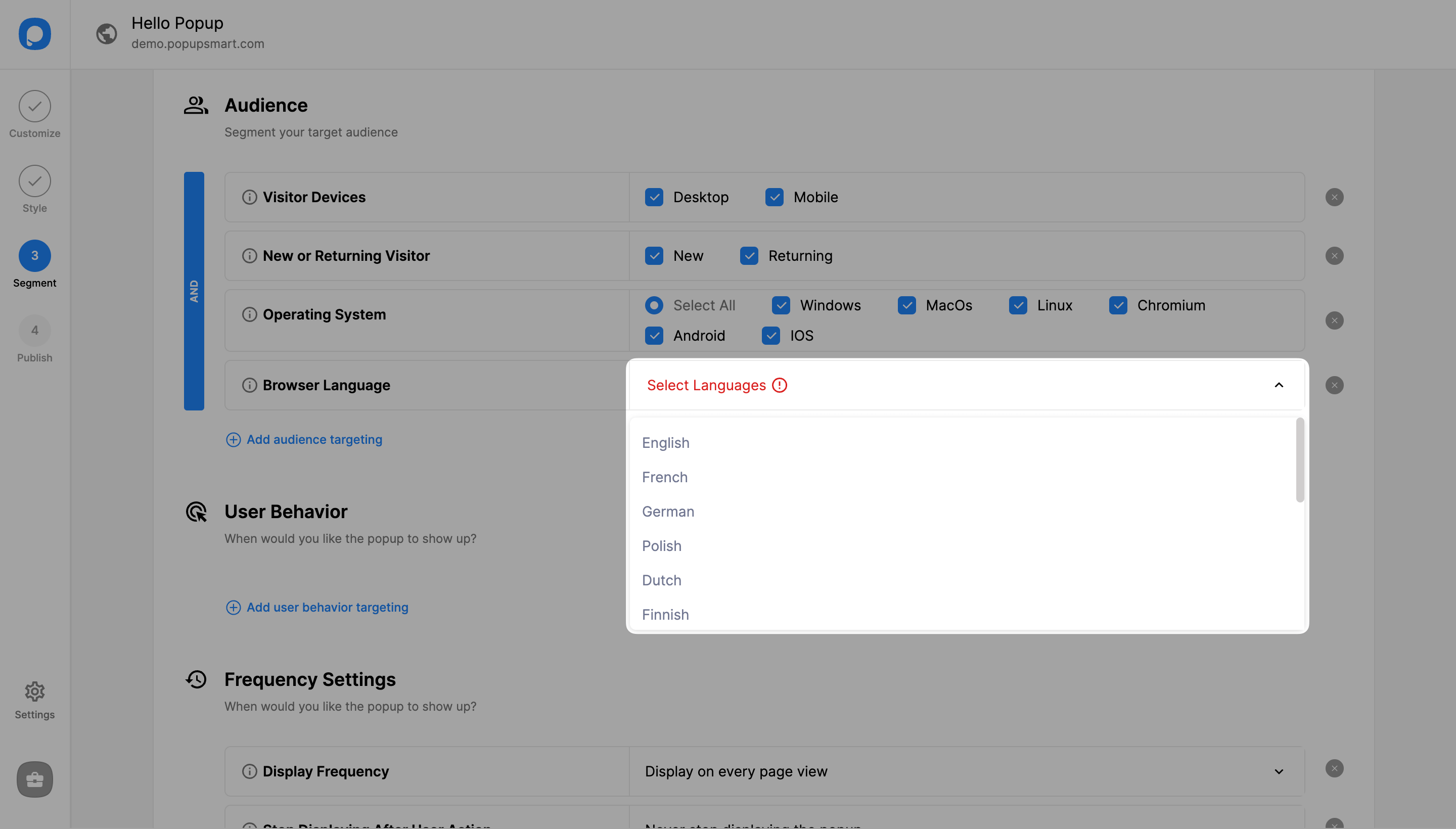 browser language settings