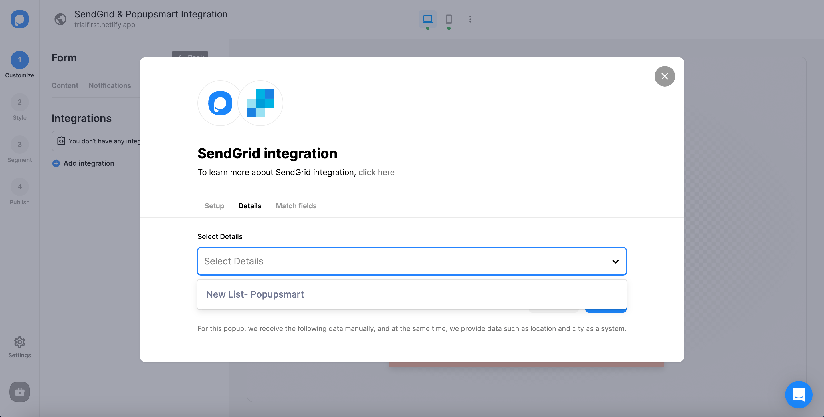 details sendgrid