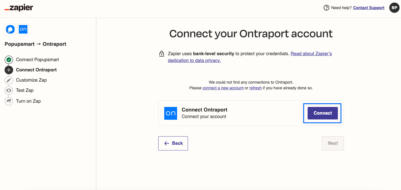 ontraport bağlantısı