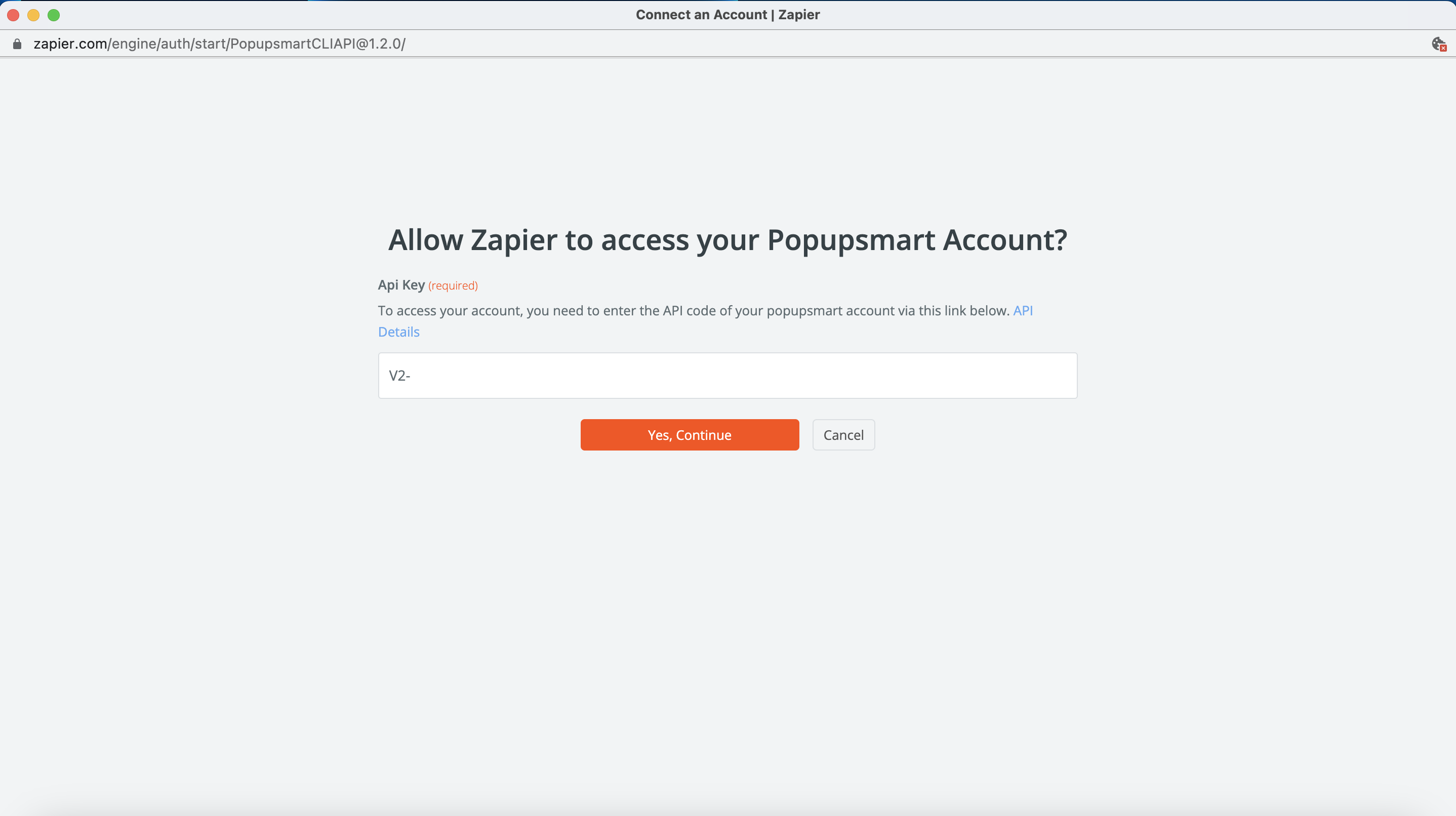 zapier api anahtarını yapıştır