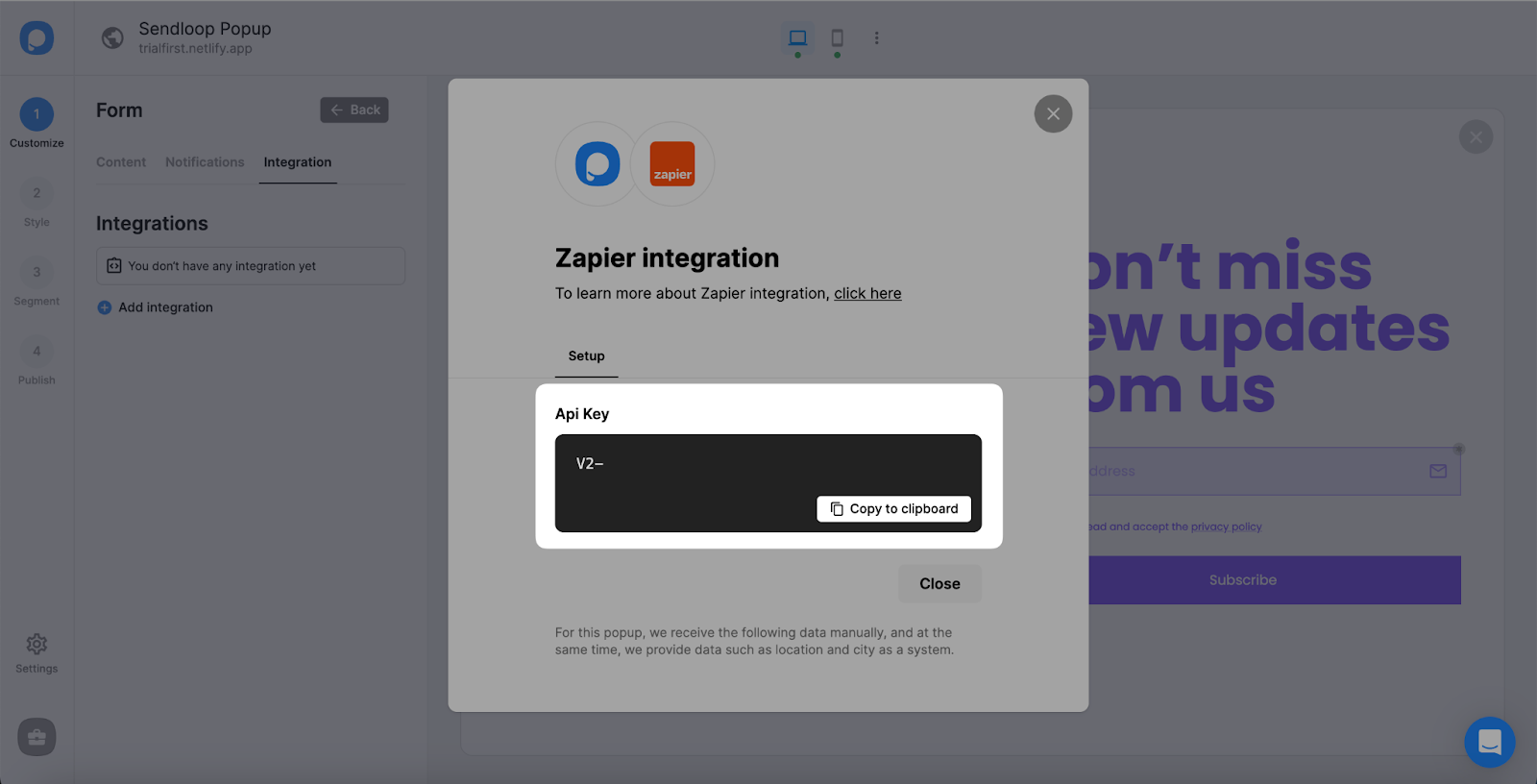 zapier api anahtarı