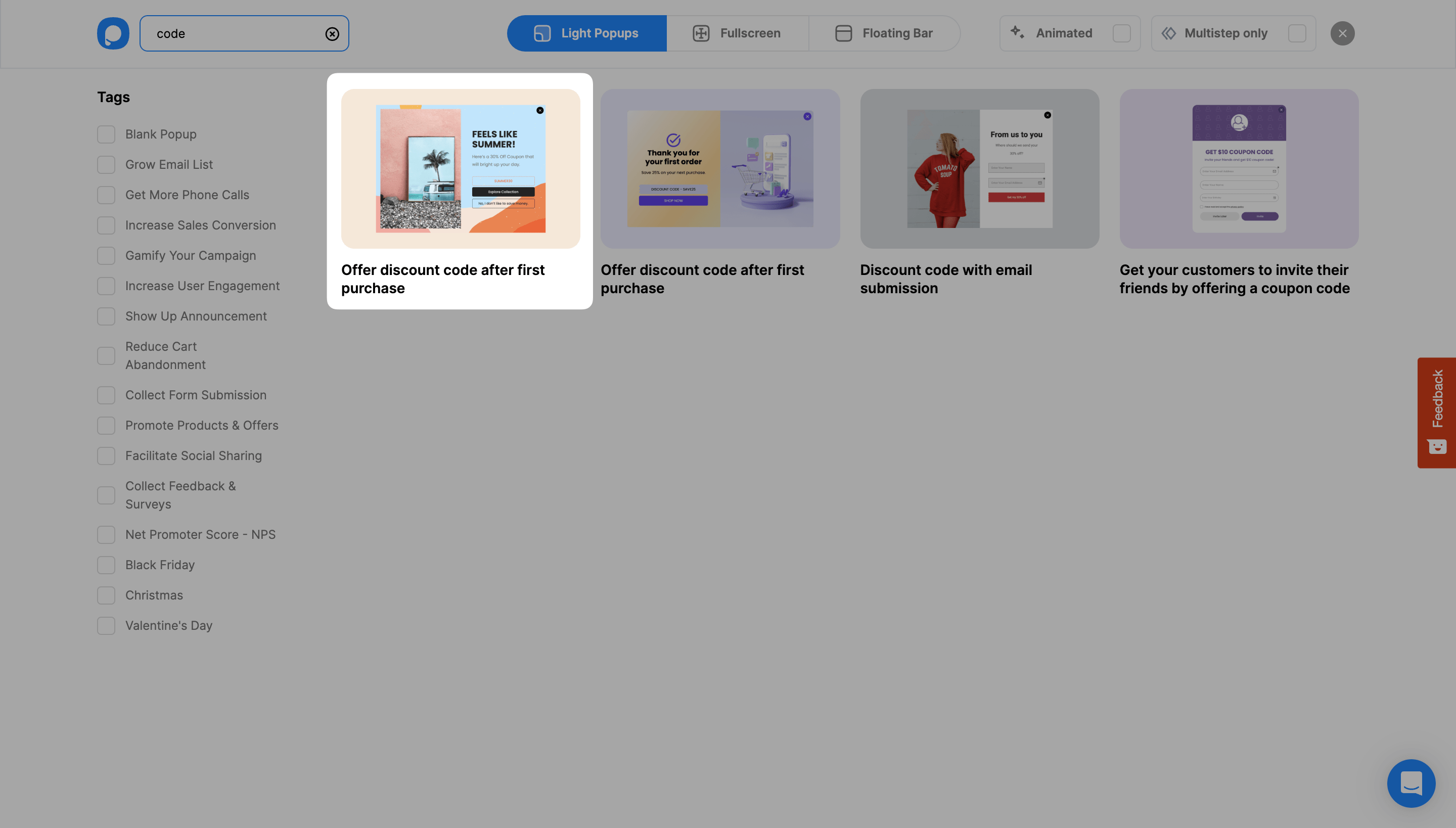 kupon kodlu popup örneği