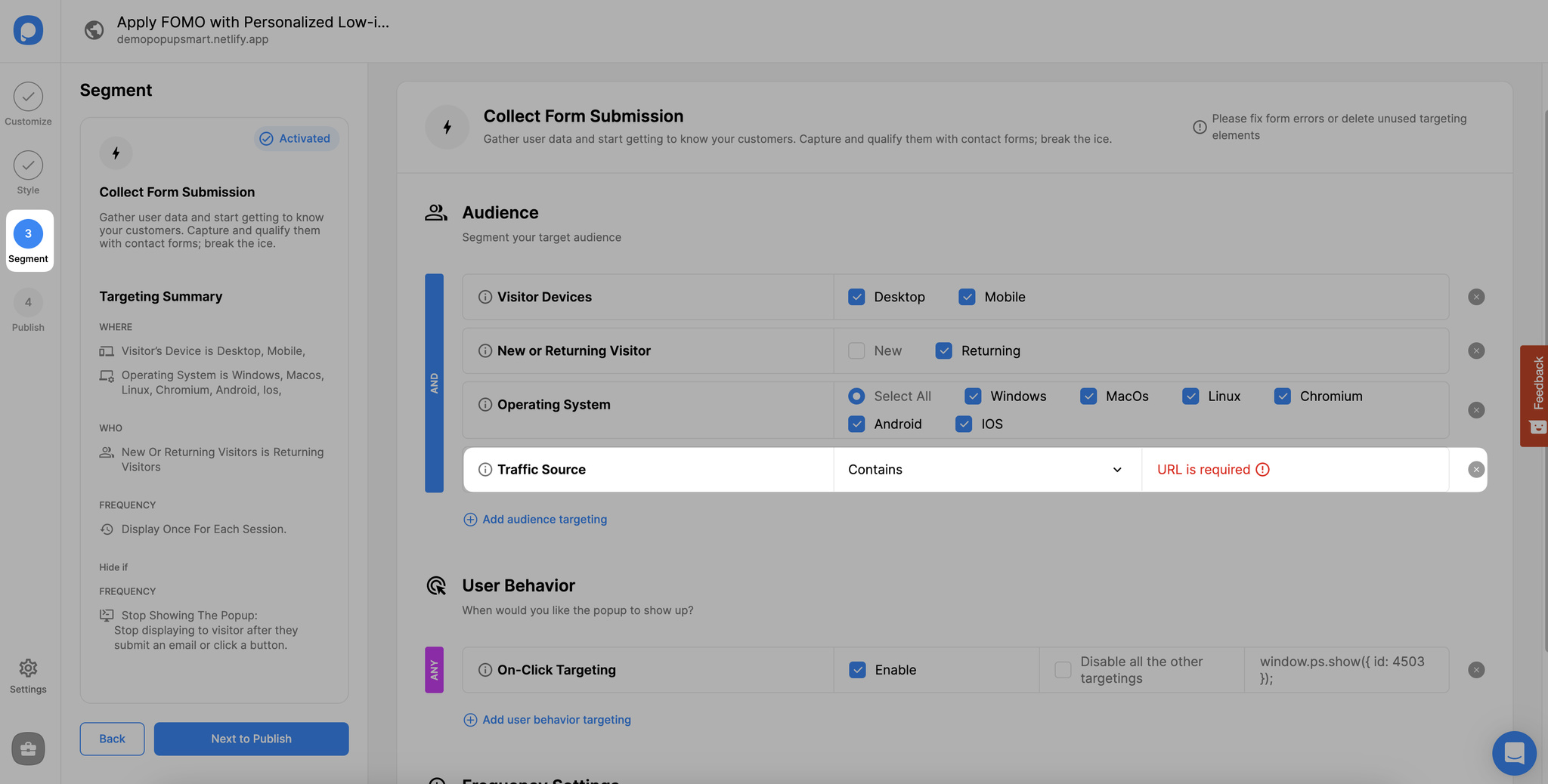 adjusting traffic source targeting