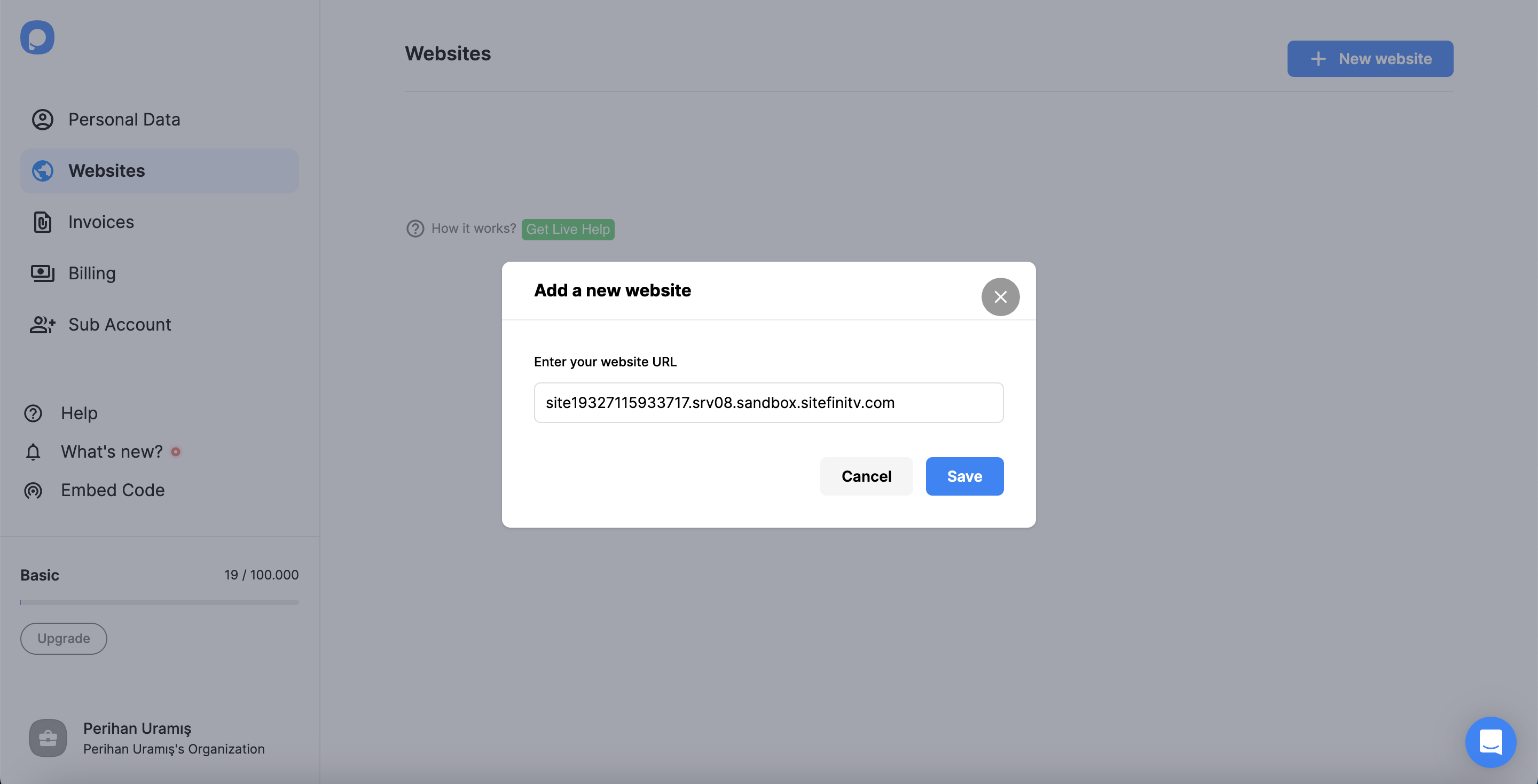 adding progress sitefinity site