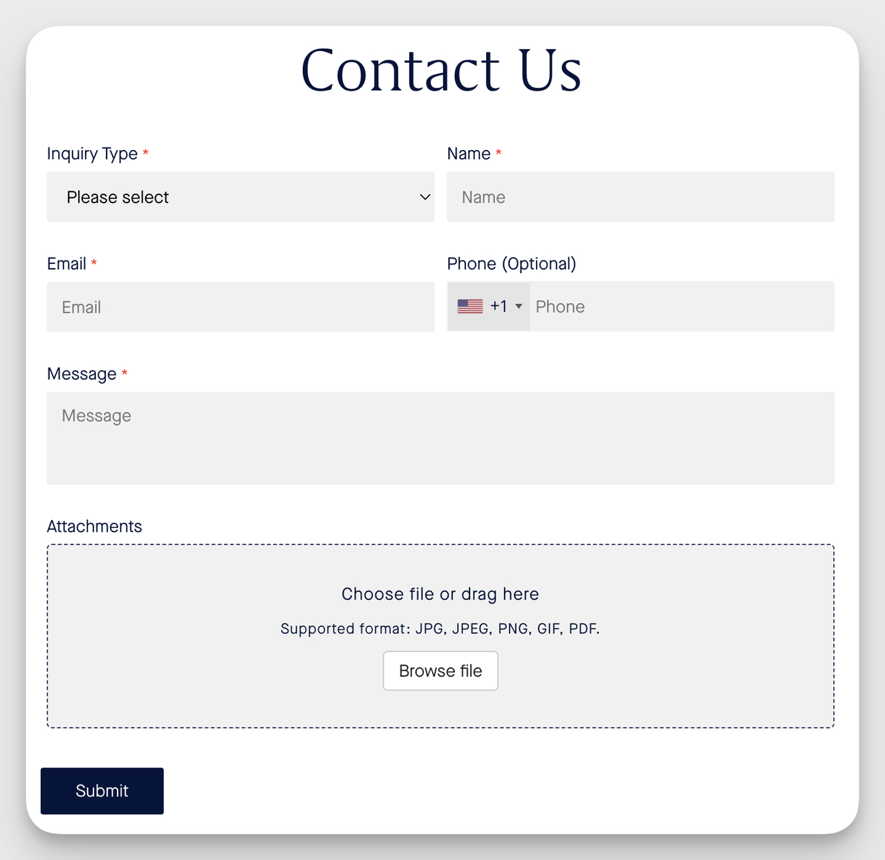 The Rothy’s Contact Form Example