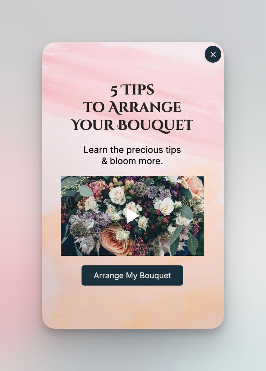 product video popup