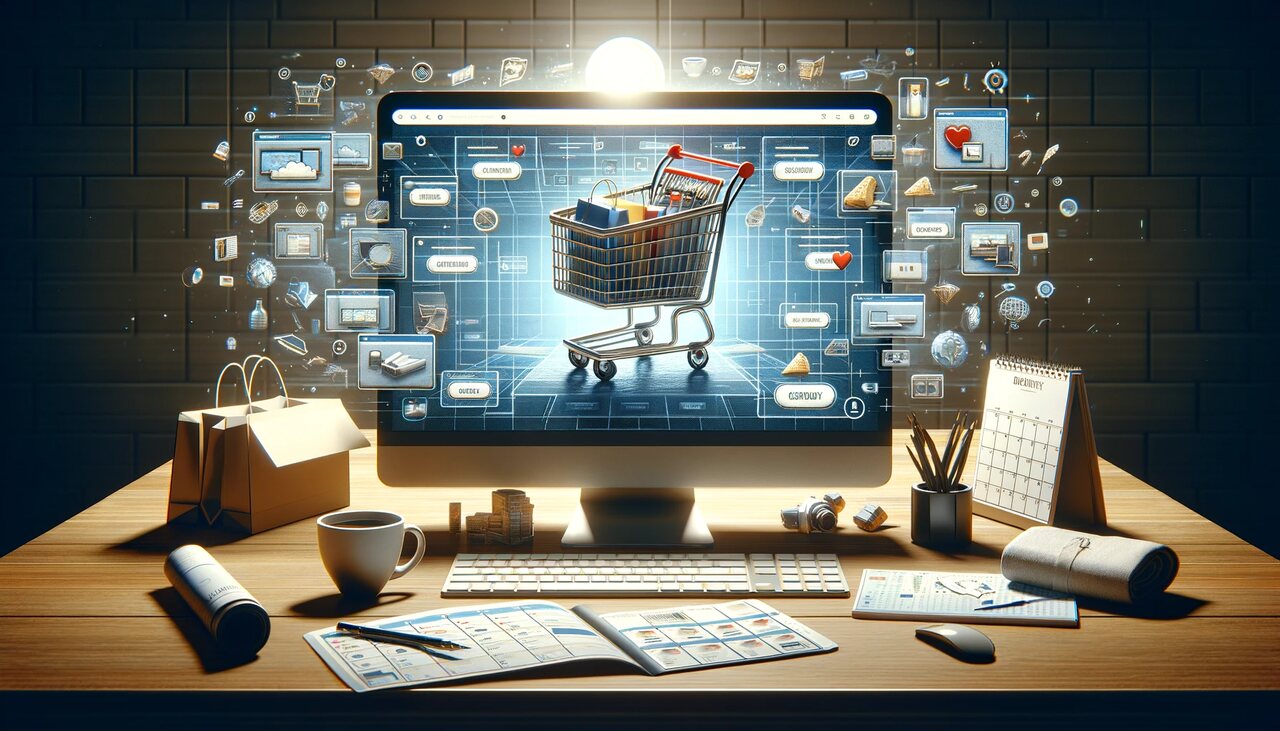bir e-ticaret ortamında terk edilmiş ödeme ile bir dizüstü bilgisayar ekranının bir illüstrasyonu