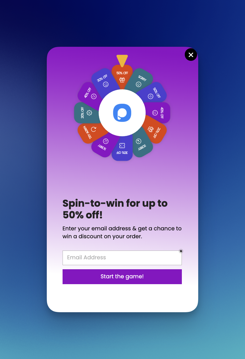 Image showing a popup from Popupsmart exemplifying "Giveaways"