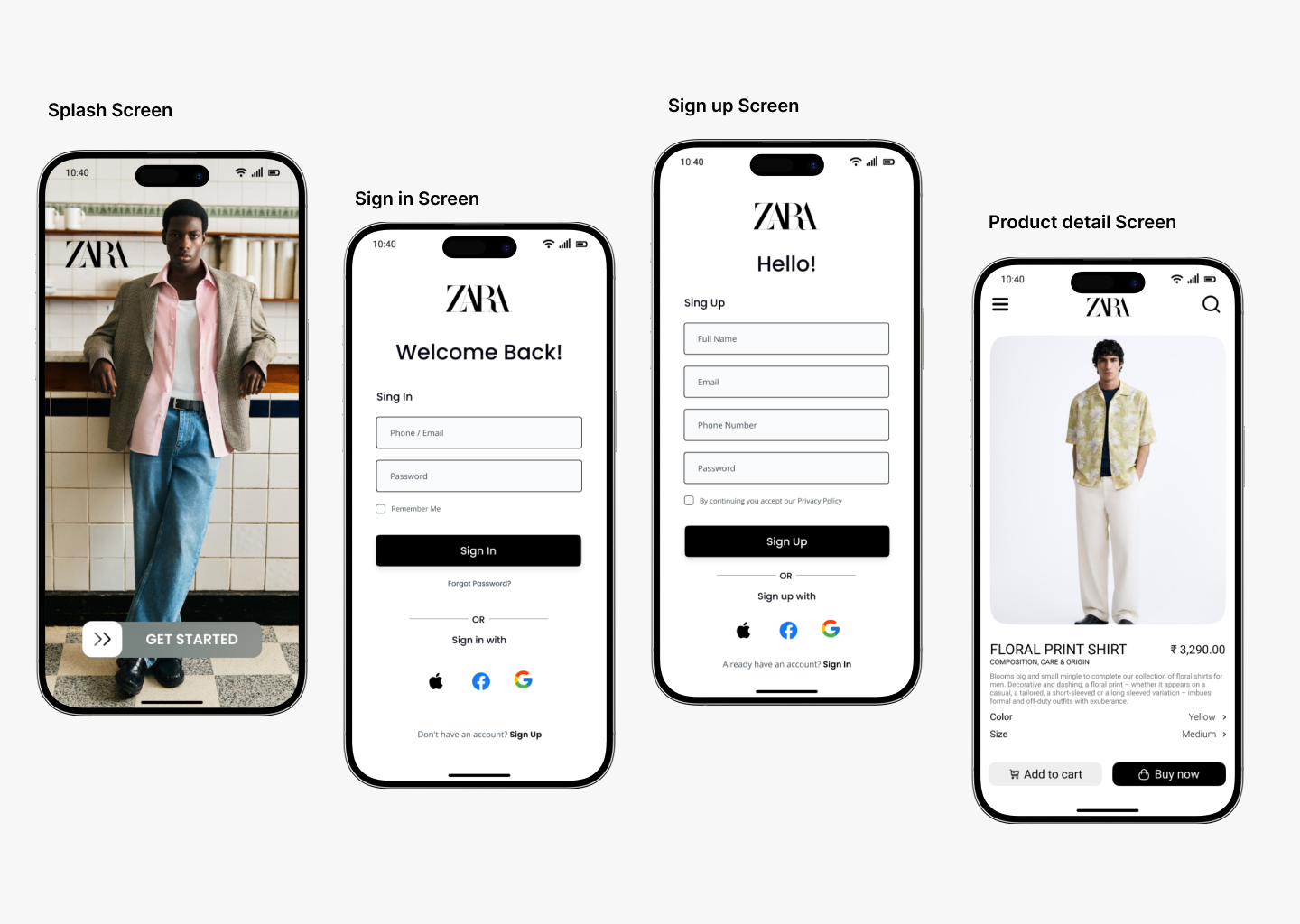 Zara's mobile website's image, exemplifying responsiveness.