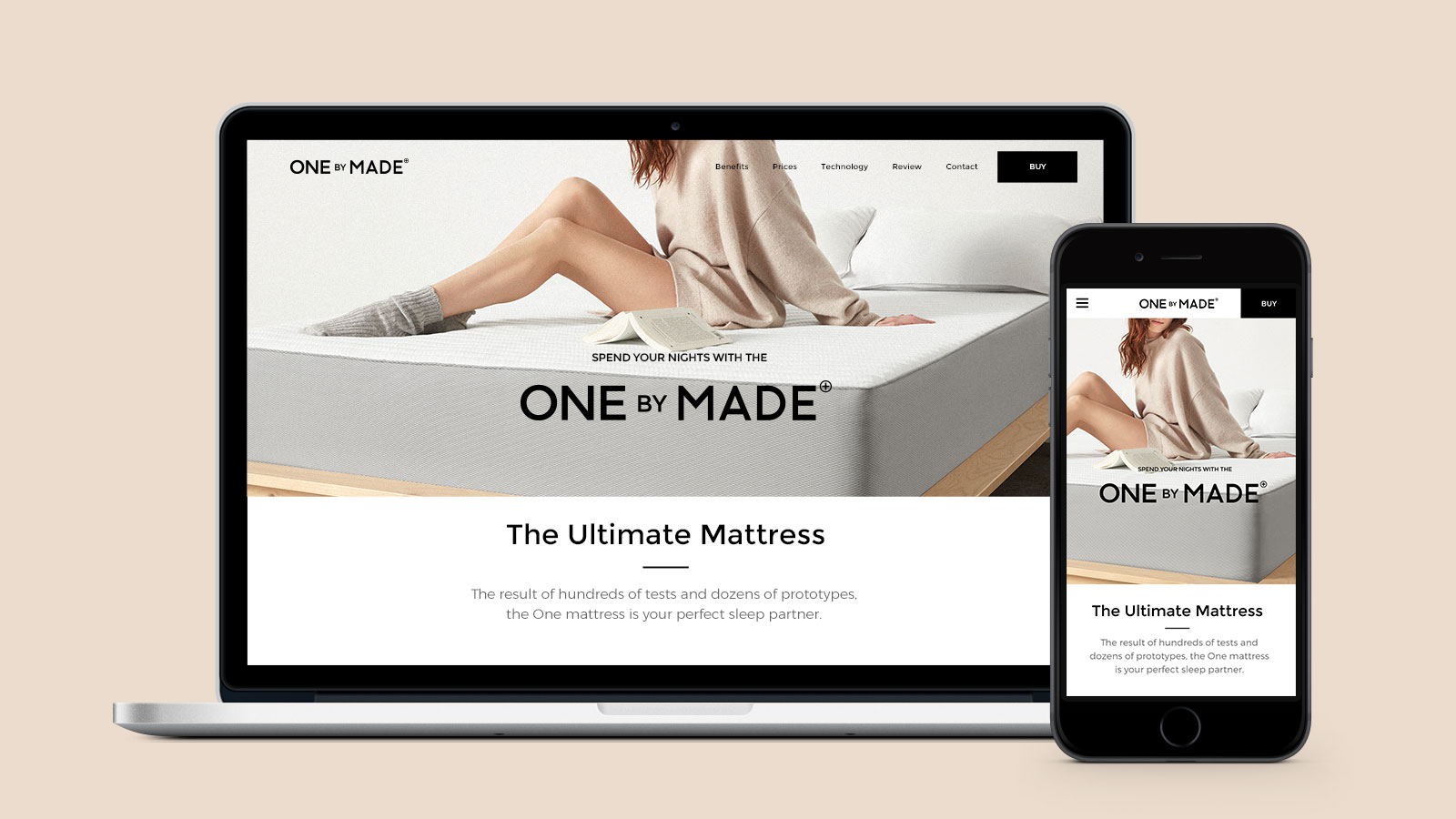 Made.com's mobile website's image exemplifying responsiveness.
