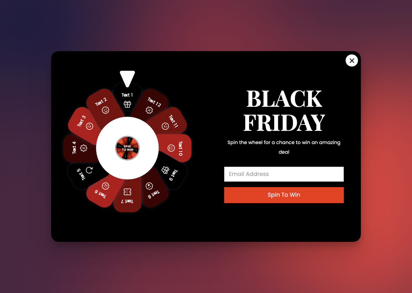 Black Friday Opt-in Email Template for Collecting Emails
