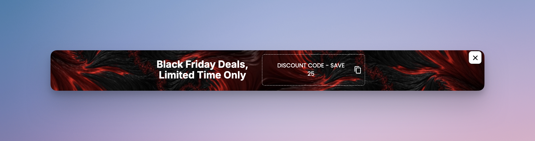 Floating Bar Popup Template Highlighting the Limited Time Offer