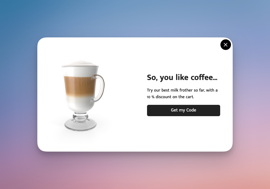 Cross-Selling Popup Template for Black Friday Season