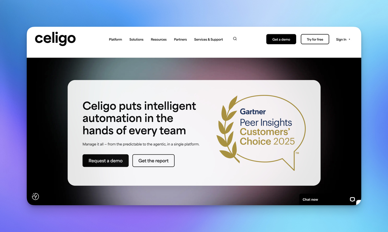 Celigo website landing page