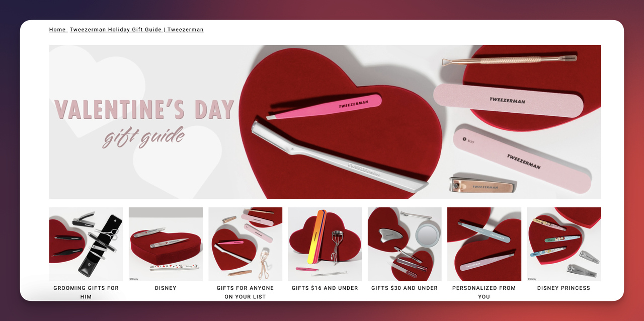 10. Gift guide + themed product bundles