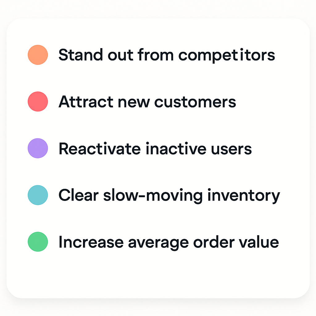 Image containing a list for the headline "Why Promotional Strategies Matter"