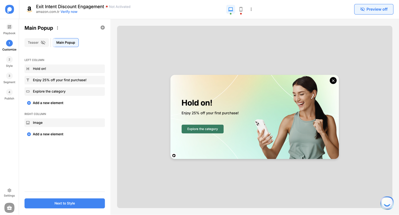 Image showing Step 3 – Customize Content & Design