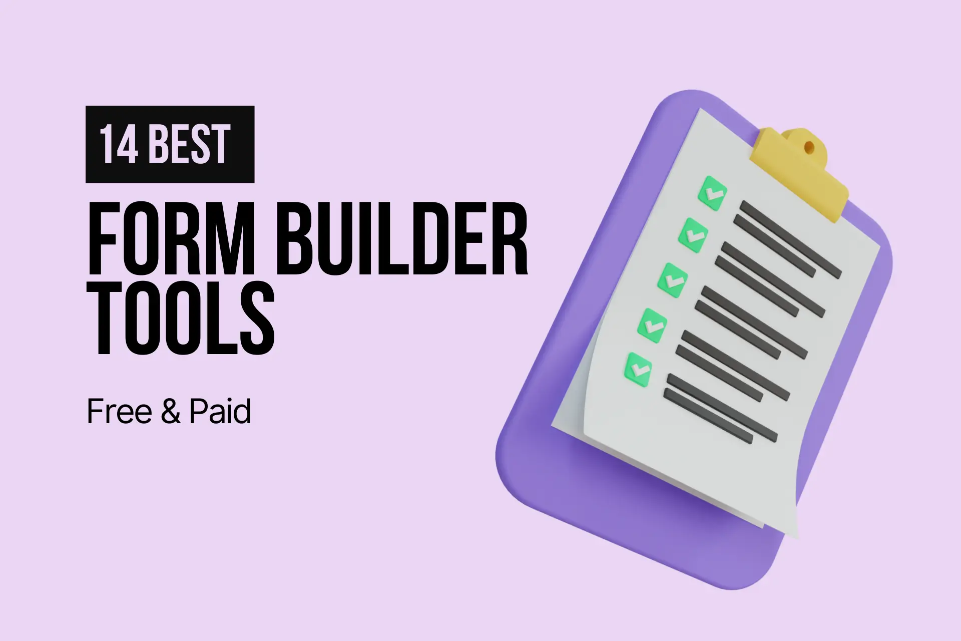 Best 14 Form Builder Tools (Free & Paid) – 2026