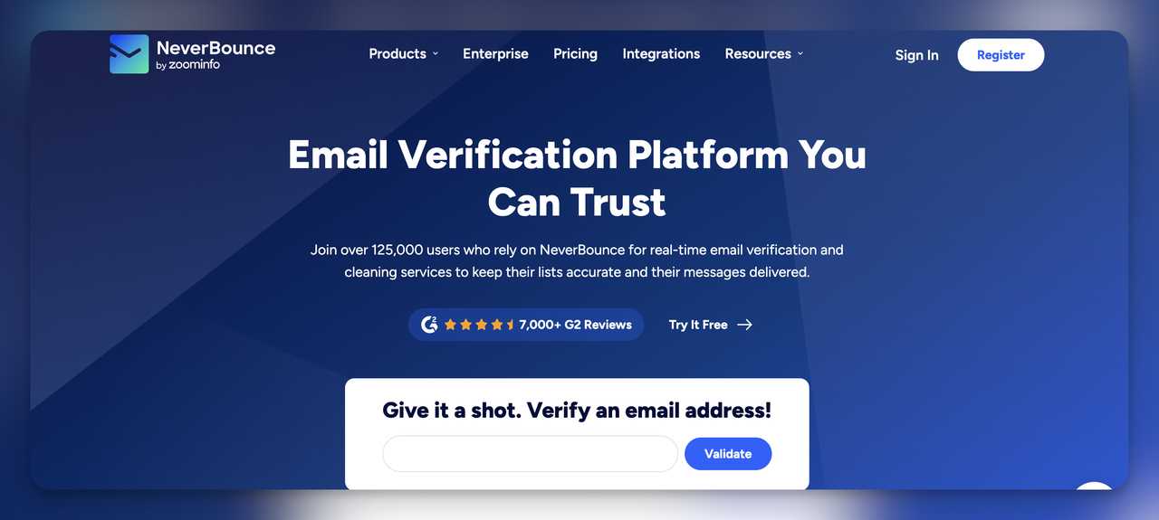 NeverBounce email verification platform – AI-powered email validation to improve email list building with AI