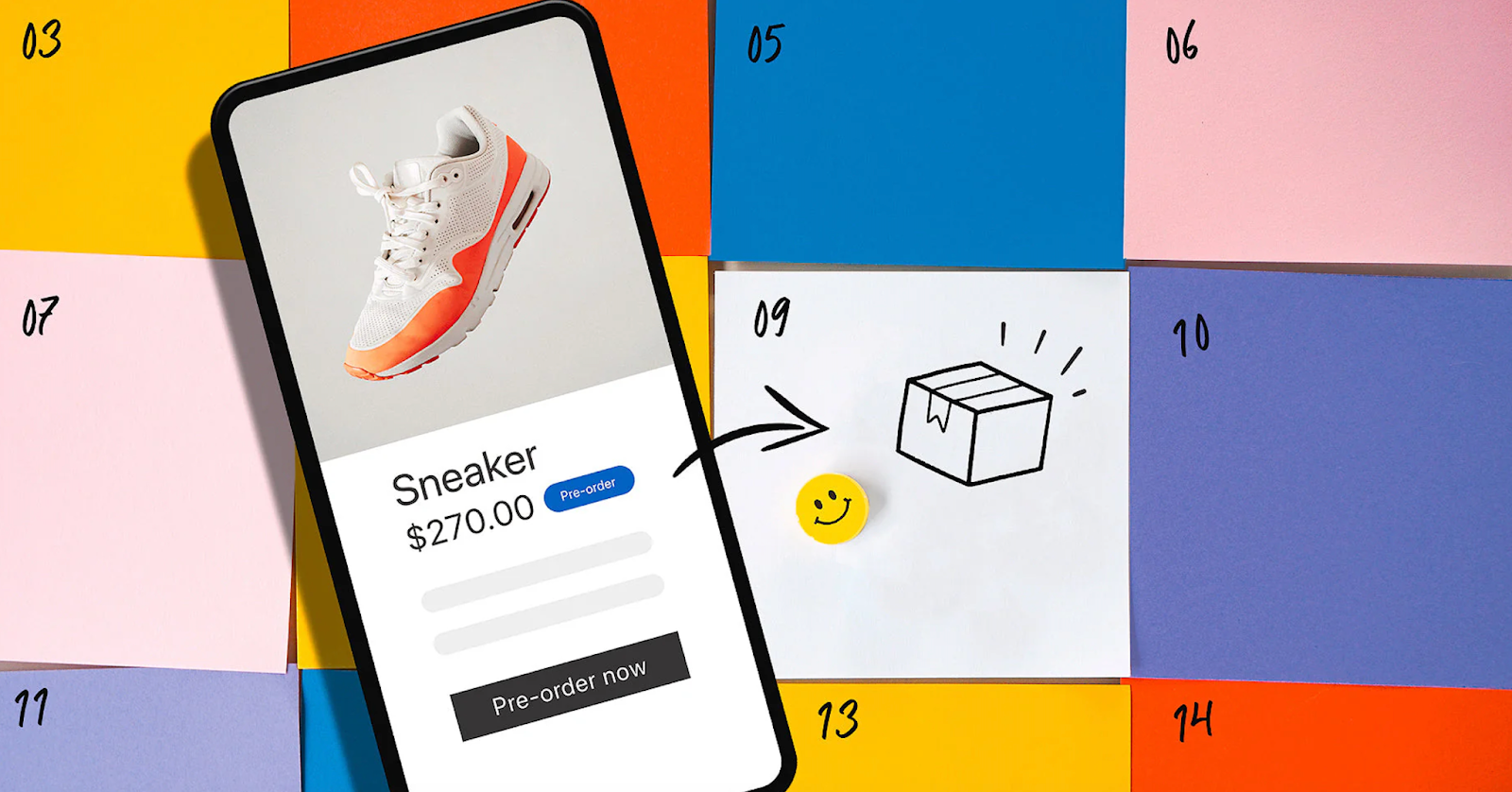 "Waitlist and Pre-order" campaign example with a sneaker