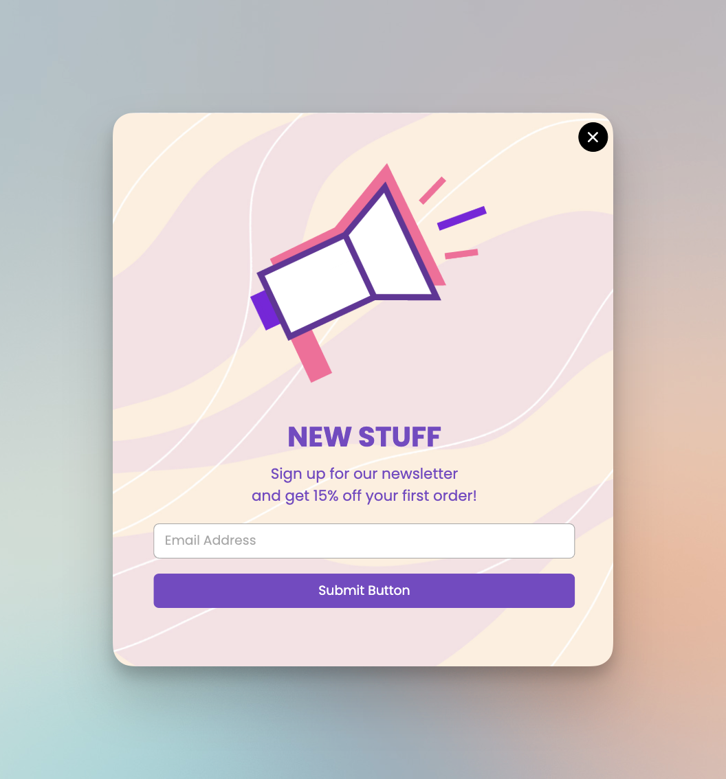 Image of a scroll-triggered popup example.