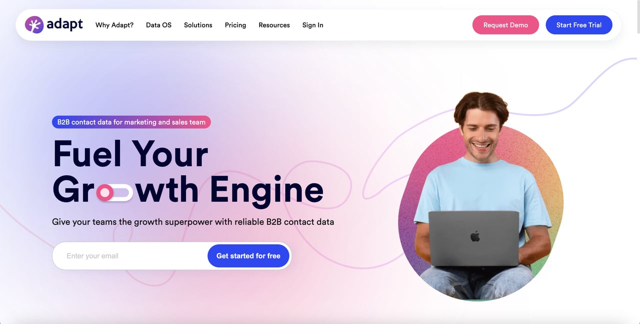 Adapt.io B2B lead builder and LinkedIn email prospecting tool with contact database