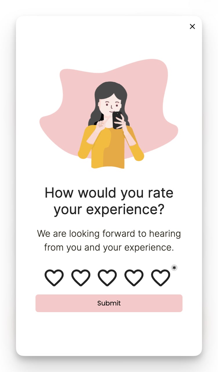customer satisfaction survey popup with NPS score from Popupsmart