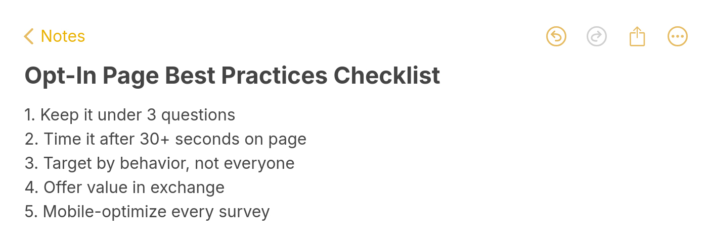 Five best practices checklist for designing effective opt-in pages with high conversion rates