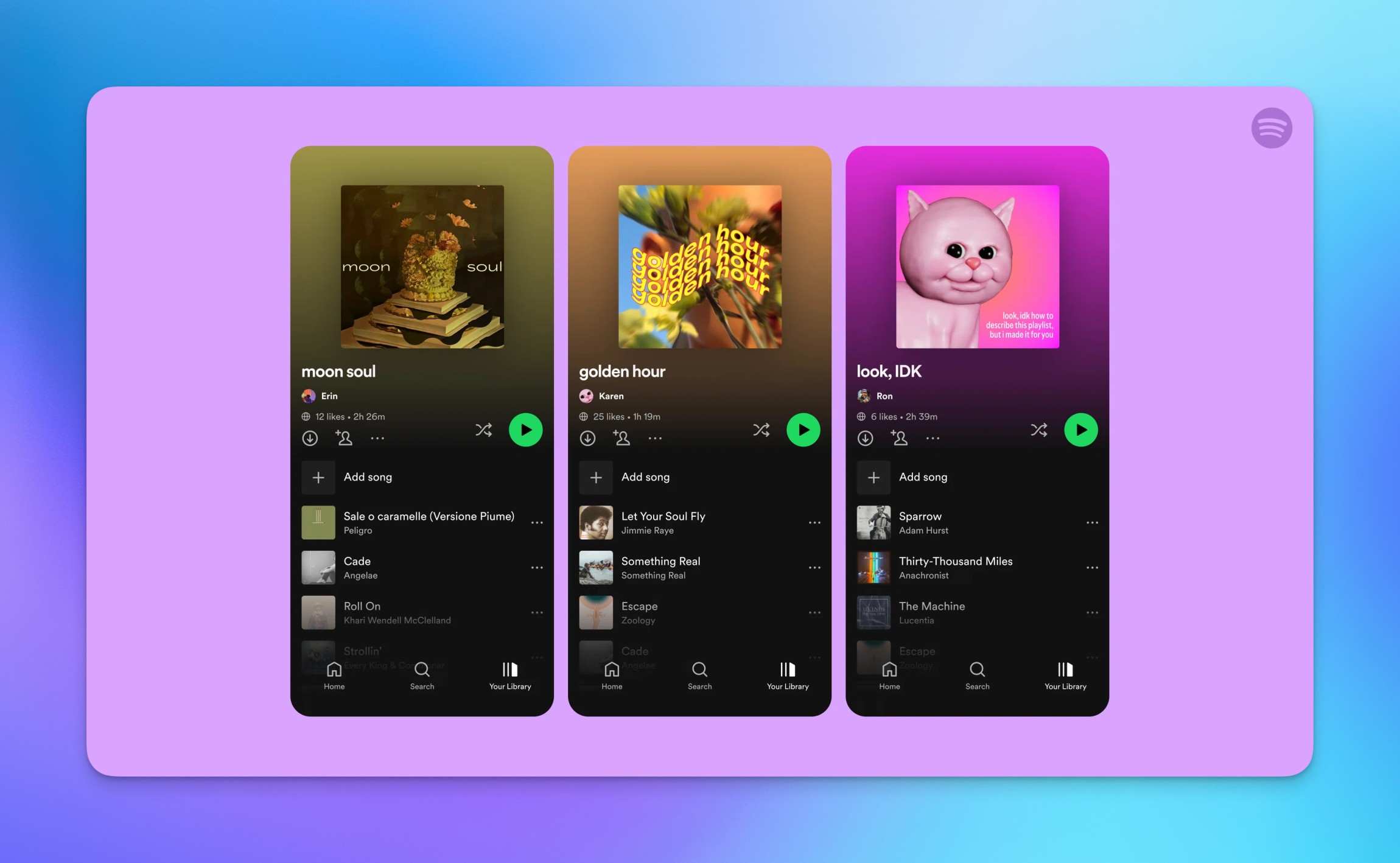 Spotify behavioral marketing example showing personalized playlist recommendations based on listener behavior and music preferences