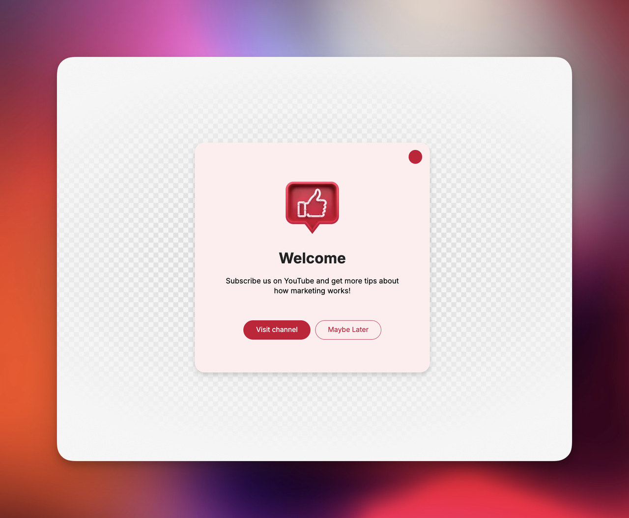Popupsmart's returning visitor personalization popup example.
