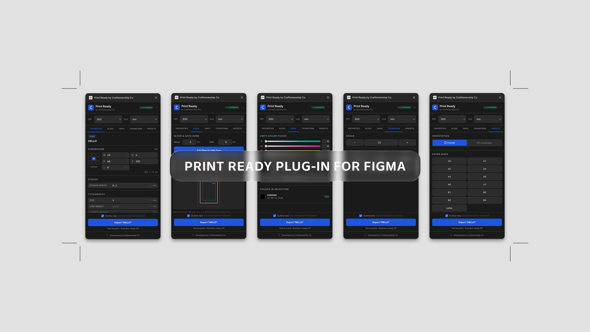 Print Ready — Figma Plug-in สำหรับงานพิมพ์ by Craftsmanship Co.