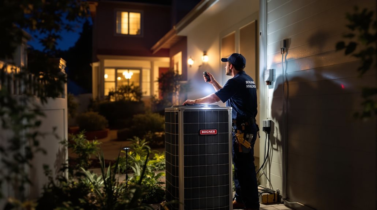 Specialist completing air conditioning repair and installation in Santa Cruz