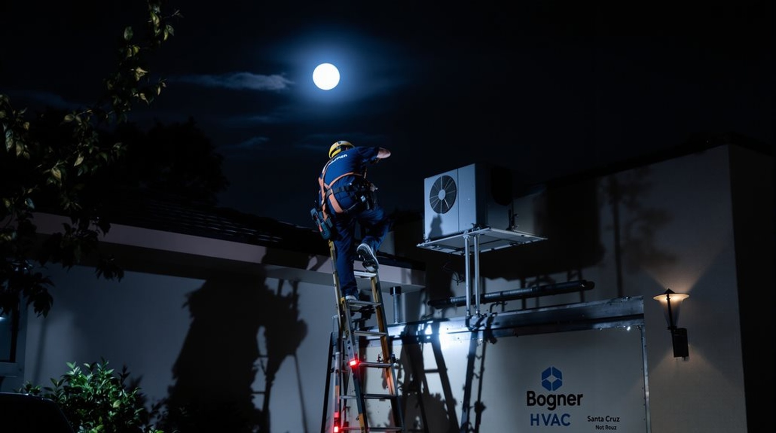 Technician handling air conditioning installation and repair in Santa Cruz