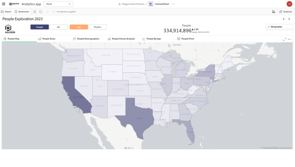 U.S. Population map